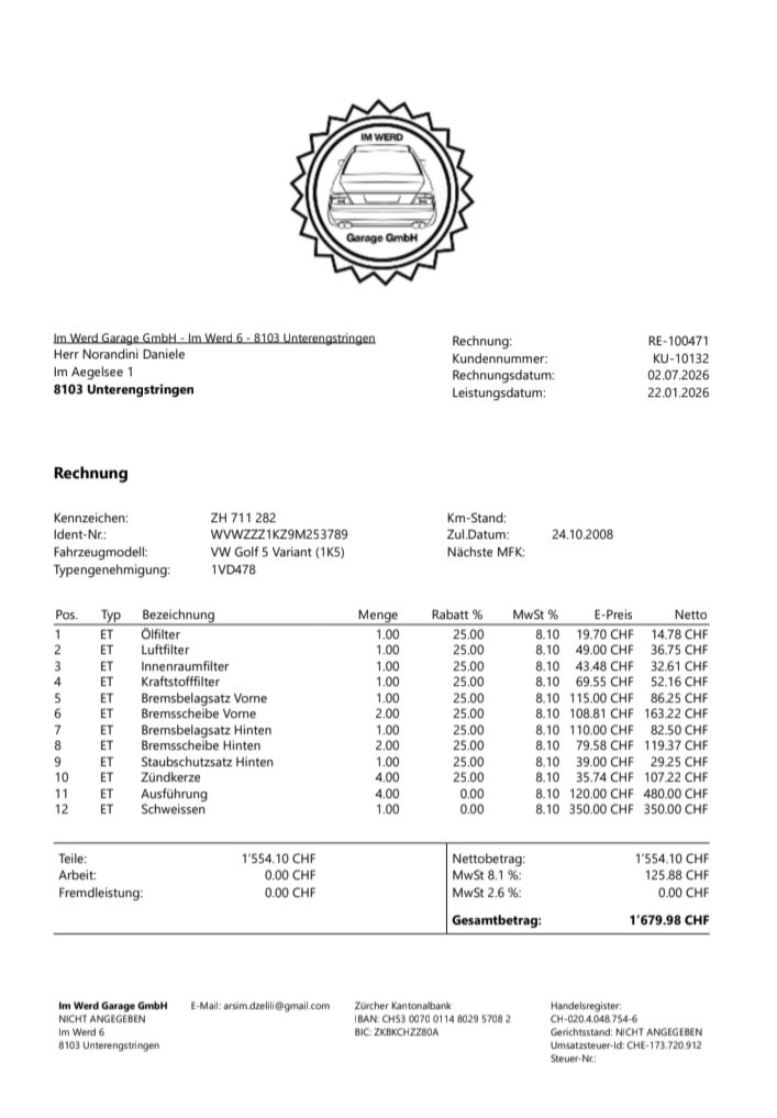 VW Automobili: VW Golf 5  1.6 multifuel variant kombi – Usato da Unterengstringen venduto da Waldi1 2