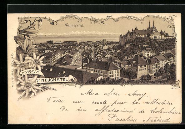 Cartes postales: Litho Neuchatel, Ortspanorama aus der Vo – D'occasion à Berlin par bartko-reher