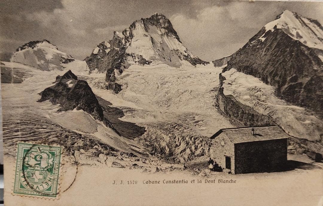 Cartoline postali: Cabane CONSTANTIA et la Dent Blanche – Usato da Delémont venduto da Domdom1