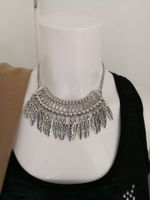 🤩MANGO HALSKETTE SILBER & FEDERN NEU