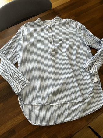 Original YAYA Oversize Longbluse Gestreift Baumwolle Gr. 44 