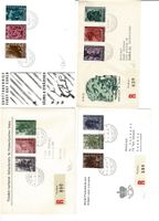FL 4 FDC Bäume, 1 blanko, 3 R-Briefe