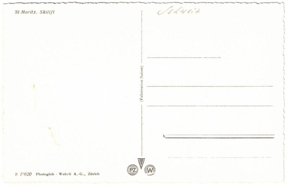 Cartoline postali: St. Moritz - Skilift – Usato da Binningen venduto da Mountainrider 1