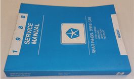 1988 Werkstatthandbuch DODGE CHRYSLER PLYMOUTH RWD Passenger