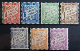 Französisch Indien Porto Kat. 12-18 * 1929
