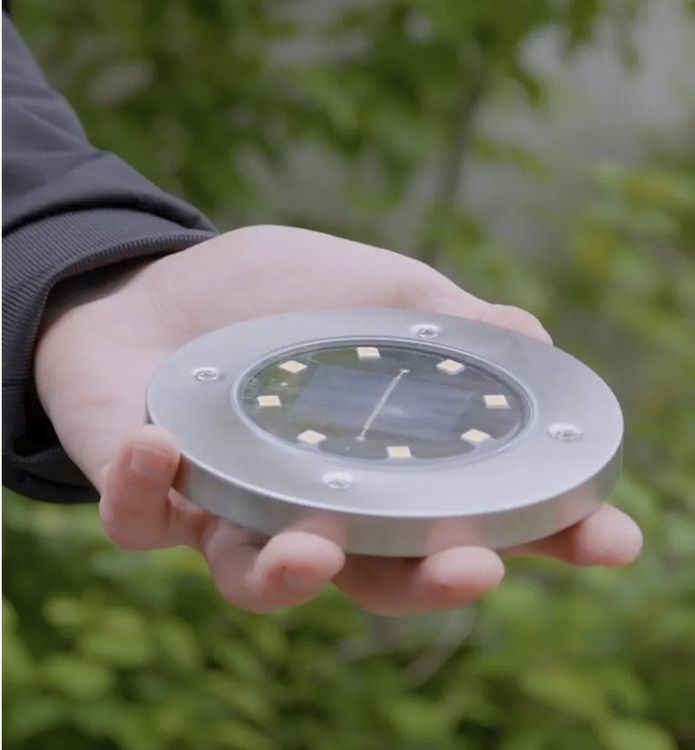 LED Solar Bodenlampen Inox / Garten Outdoor/4 Sets, Neu! 4