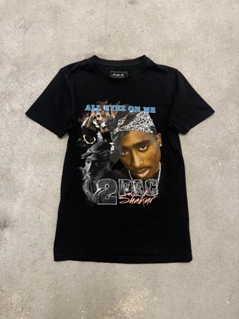 T-shirt Mister Tee 2Pac noir motif imprimé taille S