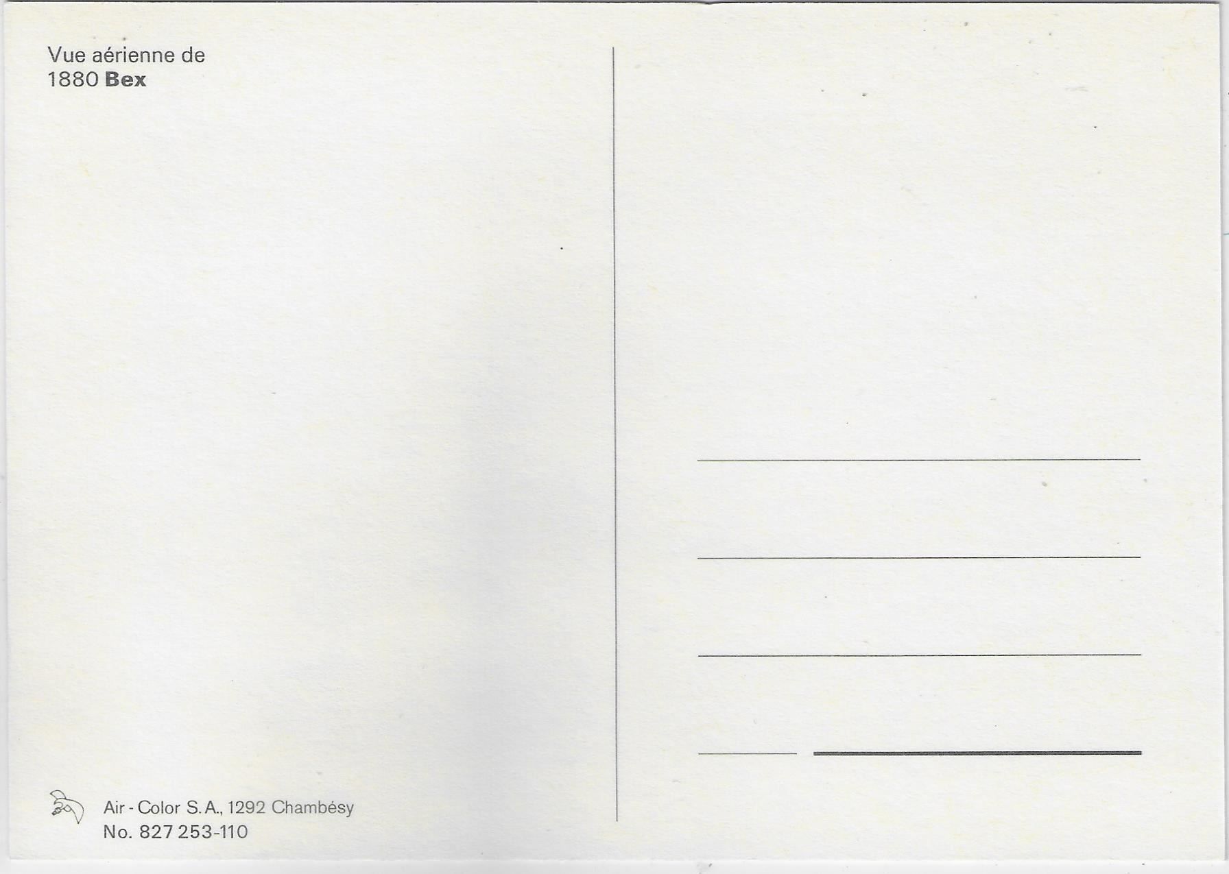 Cartoline postali: Vue aerienne de Bex - Flugaufnahme – Usato da Ettingen venduto da Kartenplanet 1