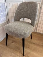 6 Stühle ZIAN Stoff 84 Clay graubeige Federkernsitz