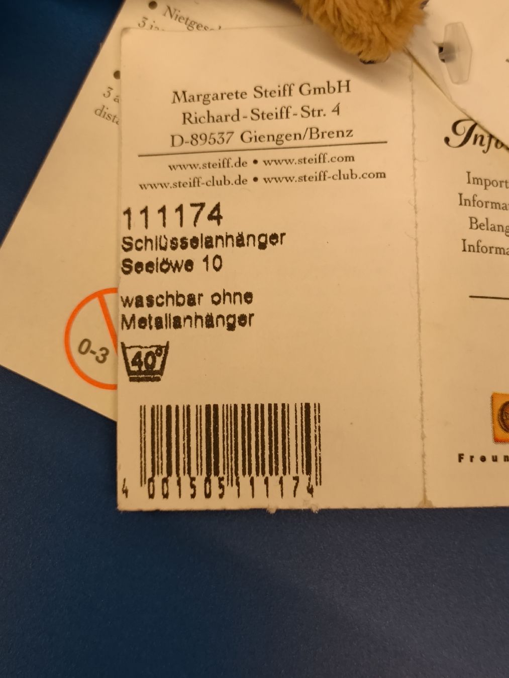Schlüsselanhänger & - bänder: Steiff Schlüsselanhänger Seelöwe 10cm – Neu (gemäss Beschreibung) aus Scuol von Pisoc2019 1