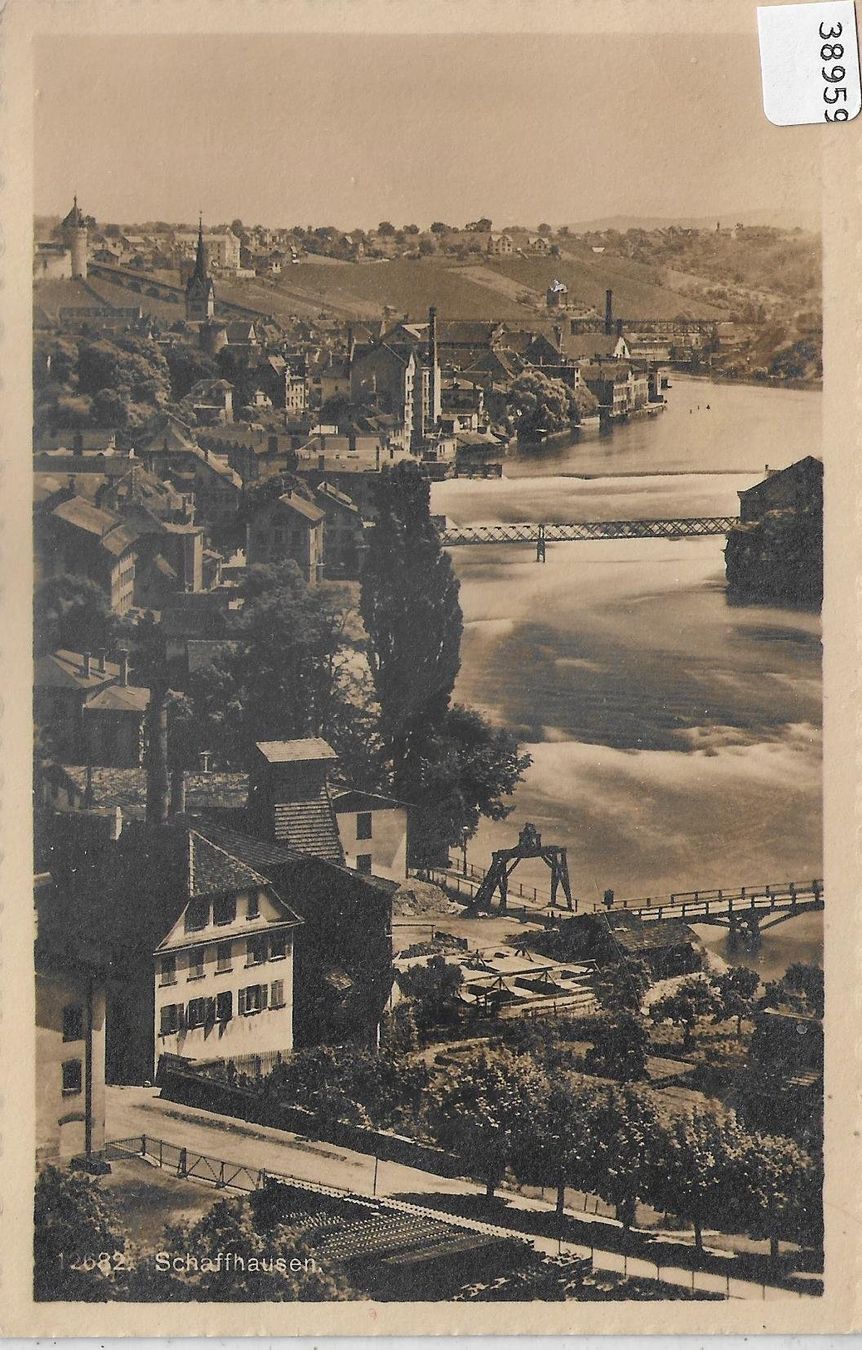Ansichtskarten: Schaffhausen mit Rhein – Gebraucht aus Ettingen von Kartenplanet