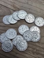GROSSES LO 50RÄPPLER SILBER 15STK.1920.  835