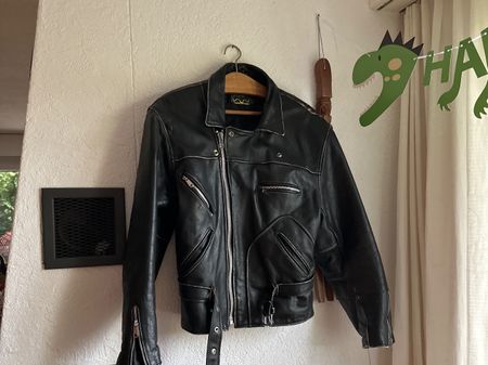 Rocker- Motorradjacke Echt Leder Grösse 54 XL