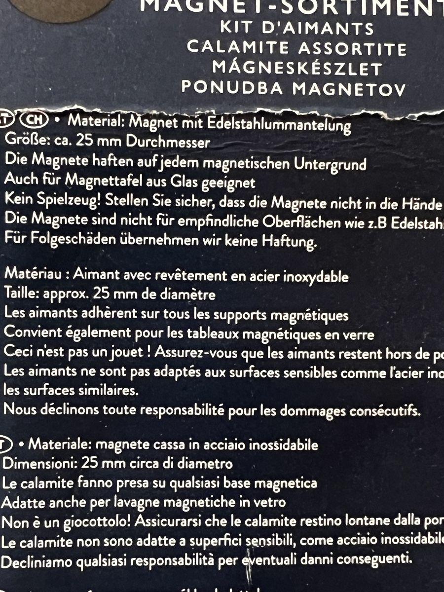 Magnete: 8 Magnete ca. 25 mm, 2 Sets - Preis pro Set. NUR geöffnet! – Neu (gemäss Beschreibung) aus Teufen AR von Maleaa 1