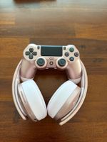 PS4 Controller & Headset – Rosa – Wie neu