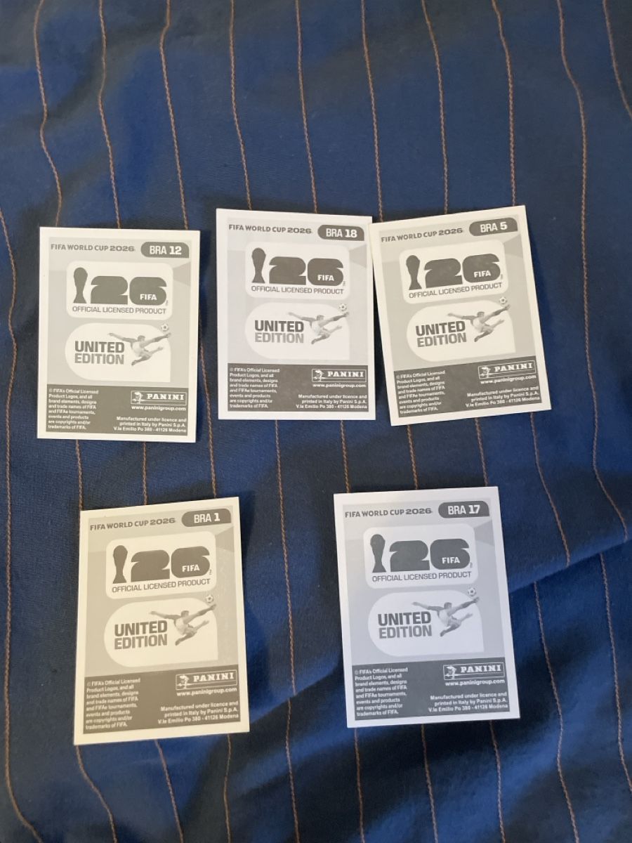 Panini Cartes à collectionner: BRA1,5,12,17,18 – Neuf (Voir description) à Weinfelden par kingofqueens03 1