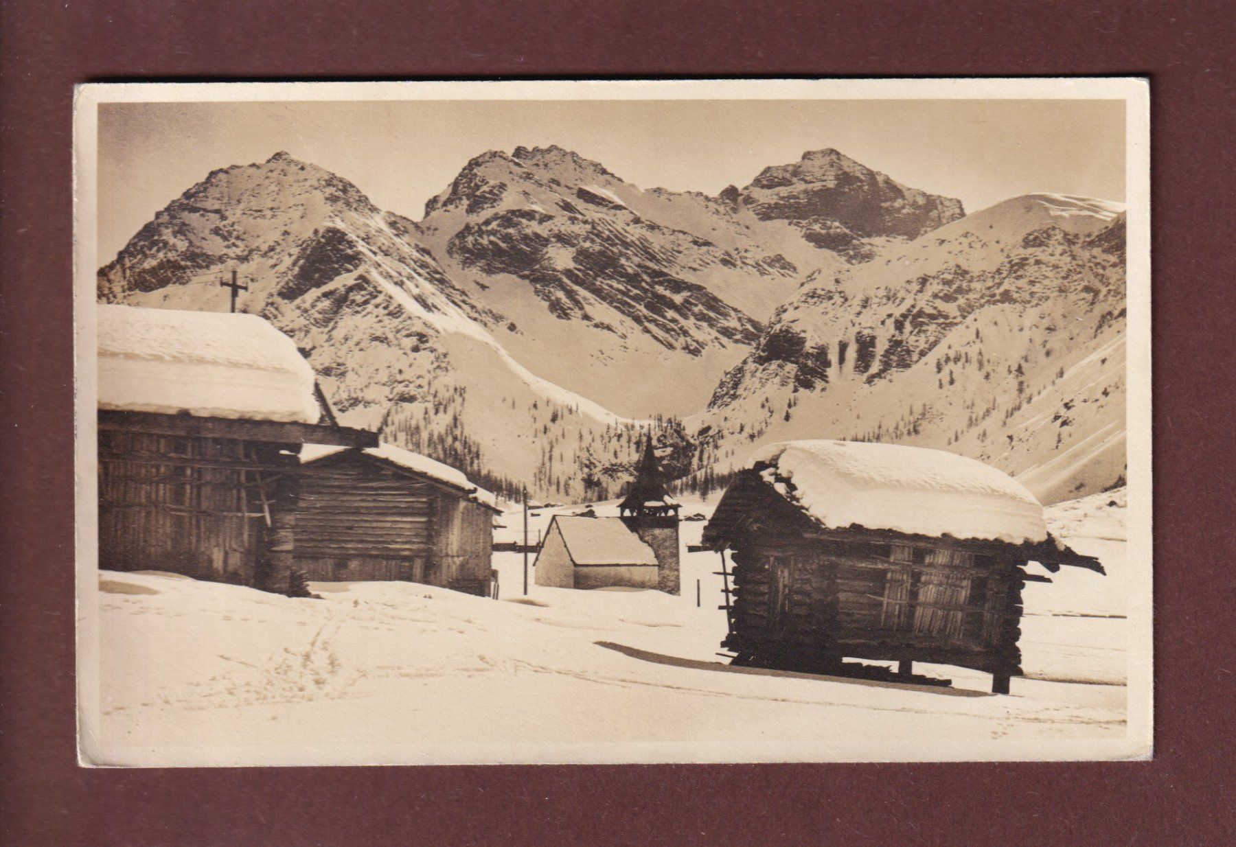 Cartoline postali: Davos - SERTIG-DÖRFLI - 1926 – Usato da Pully venduto da nicecards