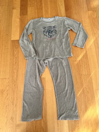 Petit Bateau Frottee Pyjama, Tiger Motiv, Grösse 16 Jahre