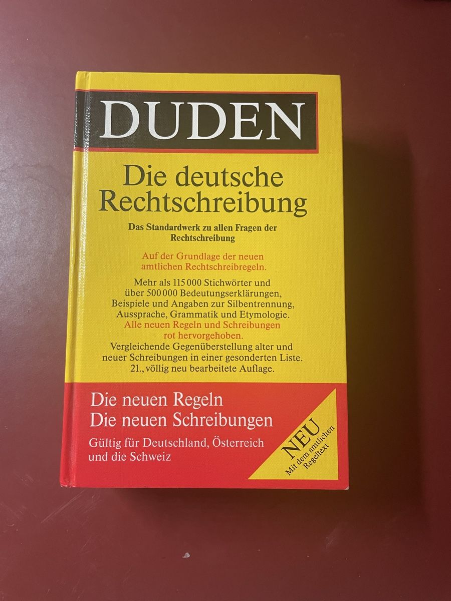 Bücher: Duden - Die deutsche Rechtschreibung – Gebraucht aus Thalwil von ana_d7qr