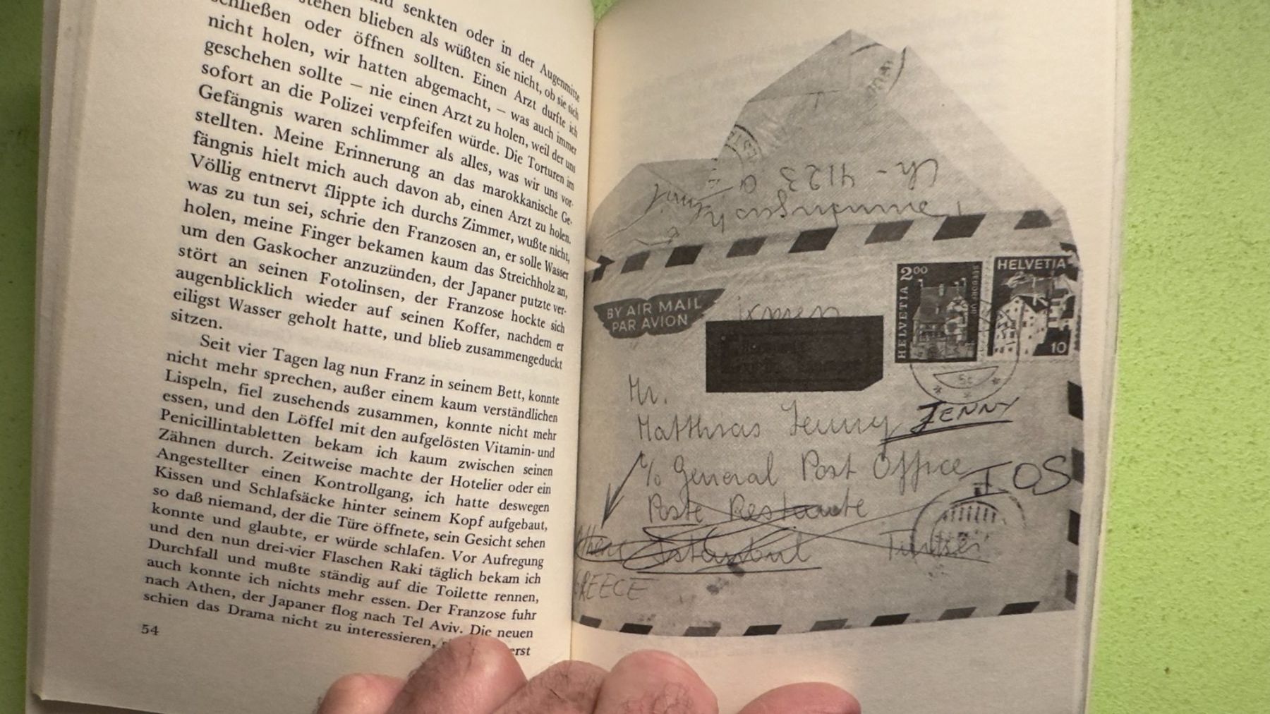 Libri: Matthyas Jenny: Postlagernd. Roman eines Durchbrenners. – Usato da Zürich venduto da allp 7