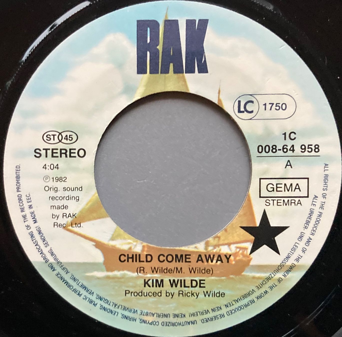 Vinyles: KIM WILDE - CHILD COME AWAY – D'occasion à Poliez-Pittet par Newtown-Records 2