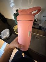 Protein Shaker Bottle, Pink, Used Condition, 24 Ounce