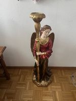 Engelsfigur Kerzenhalter goldrot guter Zustand Deko Objekt