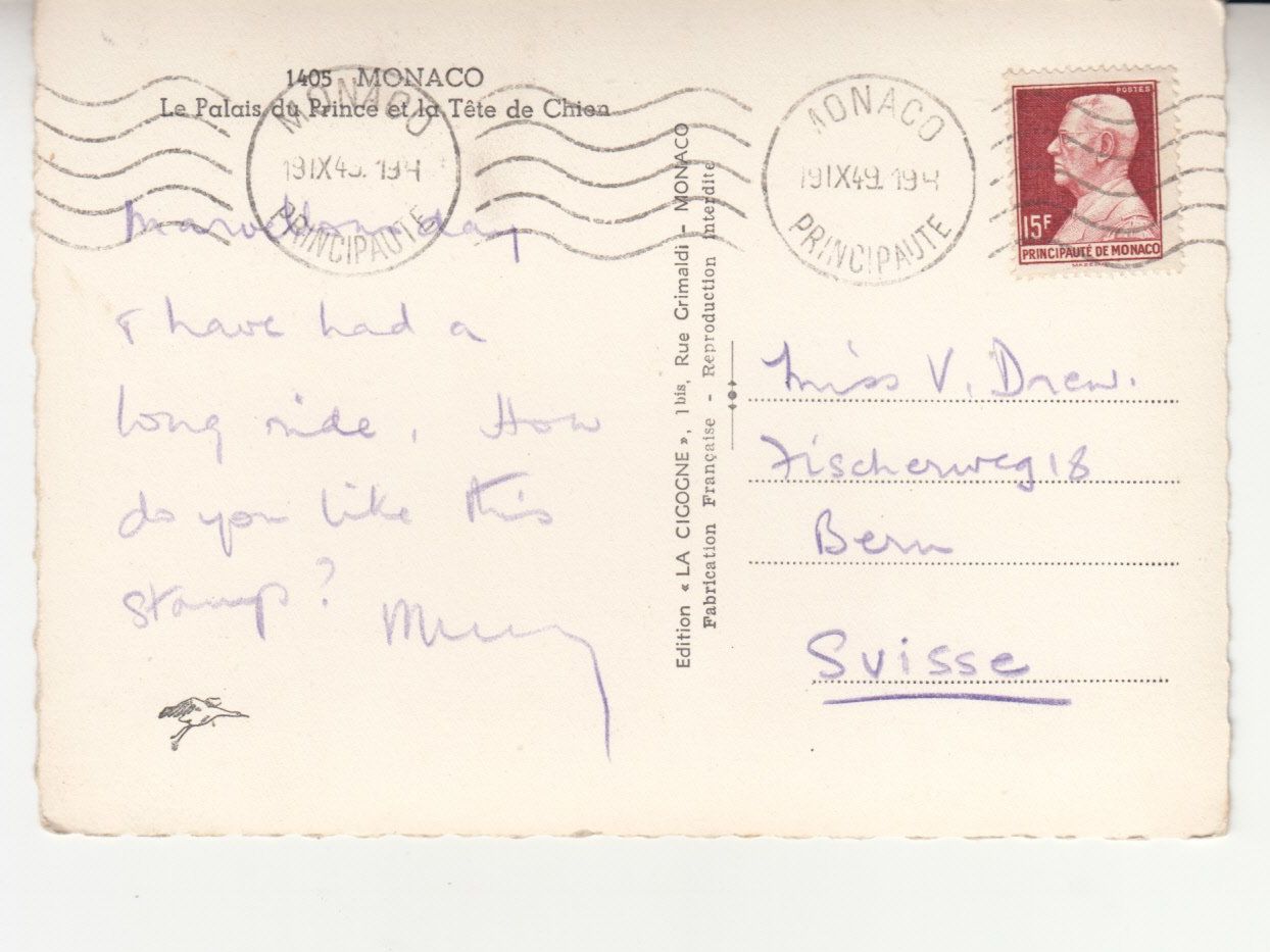 Cartes postales: Monaco 1949 – D'occasion à Bürglen TG par StampGraf 1