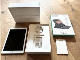 Apple iPad 128Gb mit Logitech Slim Folio Hülle Tastatur OVP