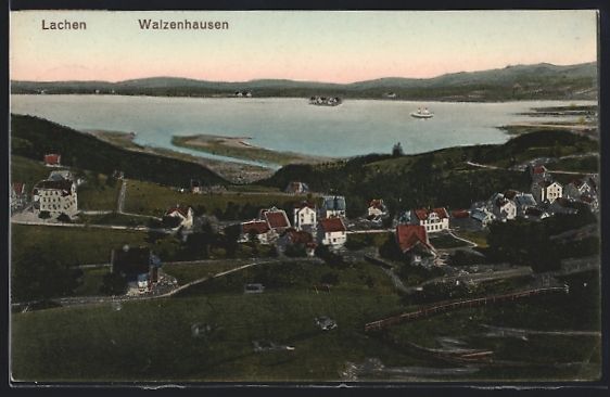 Cartoline postali: Lachen /Walzenhausen, Totalansicht mit S – Usato da Berlin venduto da bartko-reher