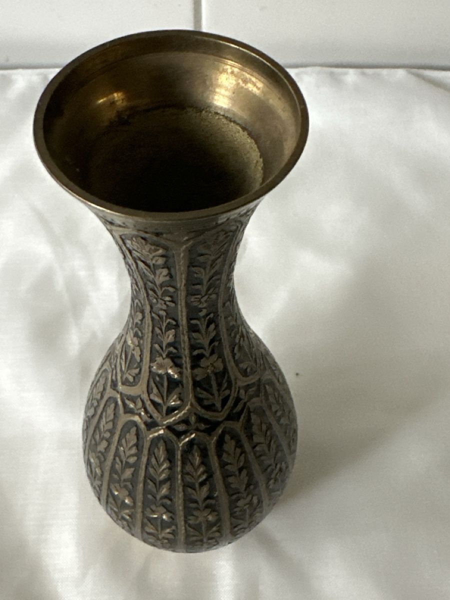 Vasi & Recipienti: Antike Vase, Messing, graviert, Handarbeit, 19cm – Usato da Zürich venduto da Chaeffeler 1