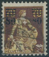 1915 - Helvetia mit Schwert - Abart - gestempelt