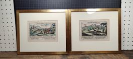 2 Wunderschöne alte bilder von Matthäus Merian (1593 - †1650