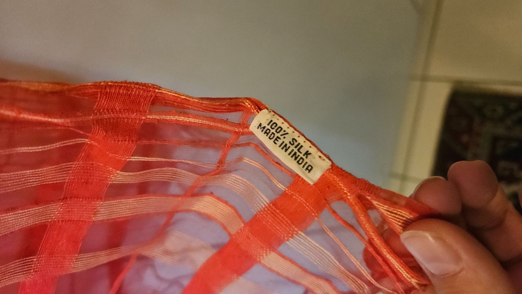 Foulard & Sciarpe: Sciarpetta semi trasparente in seta made in India – Usato da Melano venduto da H-Sara 1