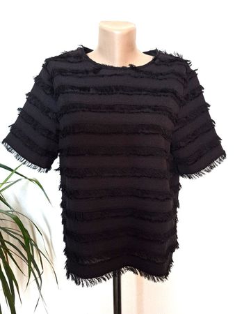 Haut noir à manche courte - Taille S