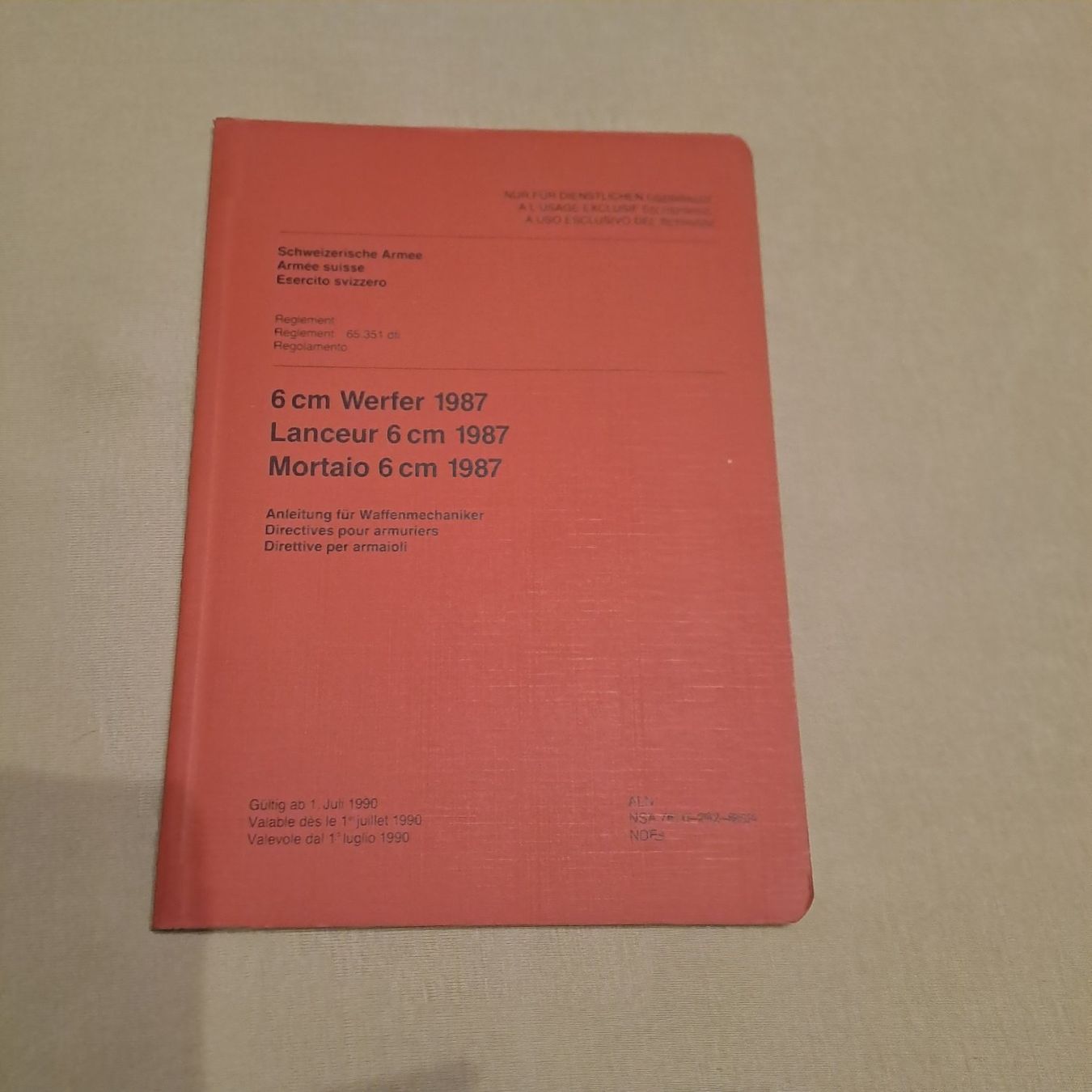 Bücher: 6 cm Werfer 1987 Anleitung Wfmech – Gebraucht aus Gipf-Oberfrick von Mig_29