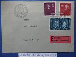 FL 1943 Nr. 175-177 auf Express Brief