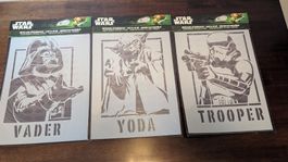 Star Wars Airbrush Schablonen, 3er Set, Neu & OVP, RAR!