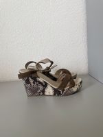Sandales à talons compensés cuir python Post Xchange, t. 38