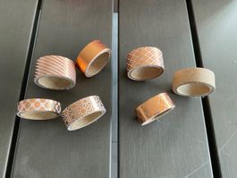 7 Rollen Kupfer Washi Tape Bastelklebeband Verziert