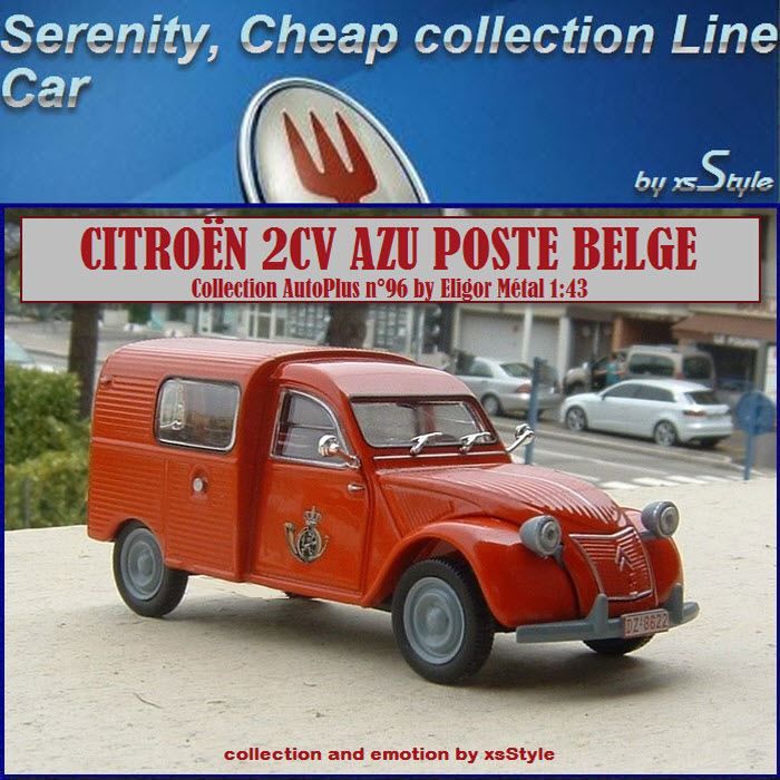 Citroën 2 CV AZU – Poste Belge – Eligor 1/43 – Miniature Sur Socle (occasion)