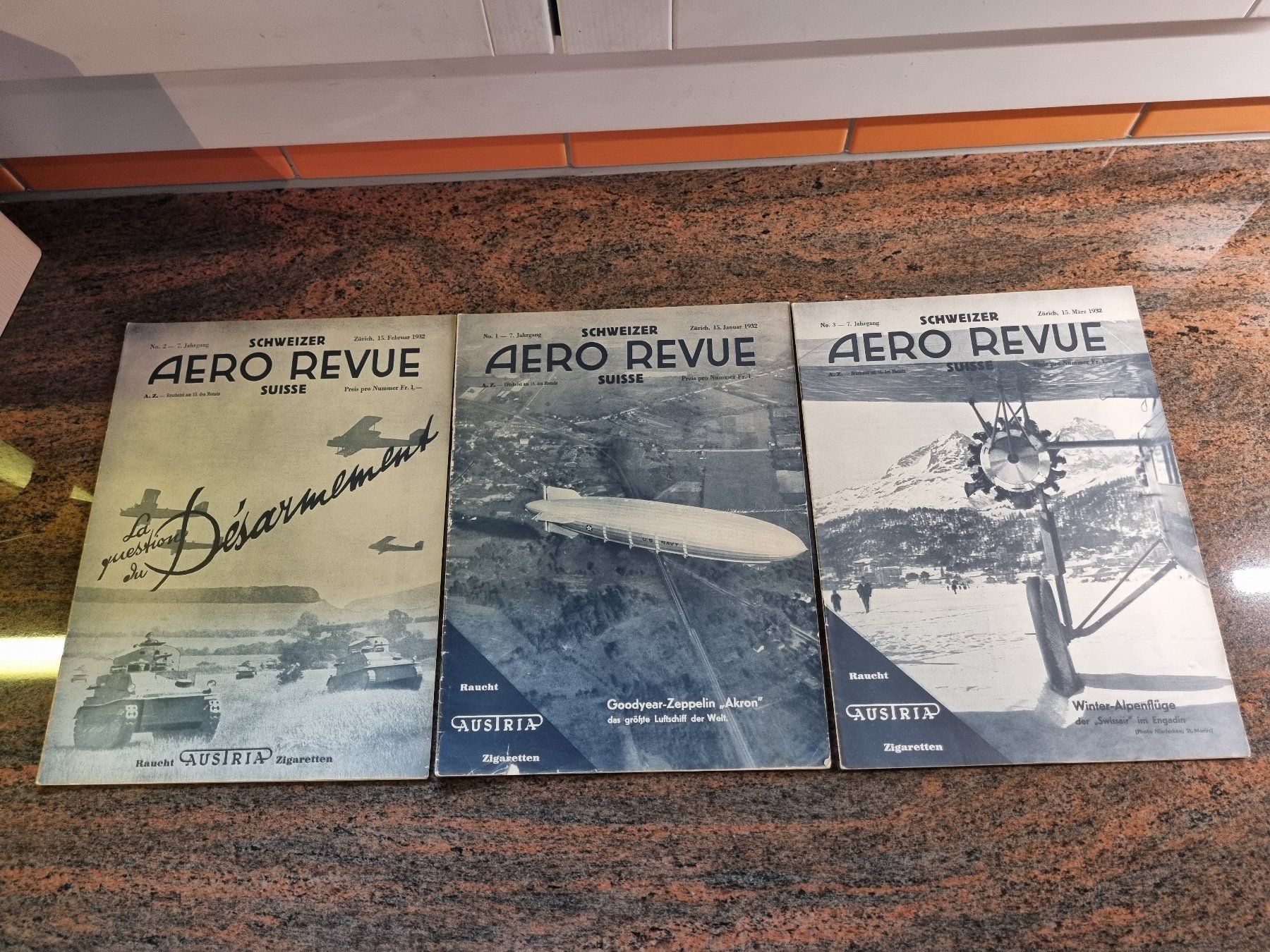 Riviste & Magazine: Schweizer Aero Revue Suisse 3x Hefte Luftschiff Zeppelin ... – Usato da Trachslau venduto da bastet06