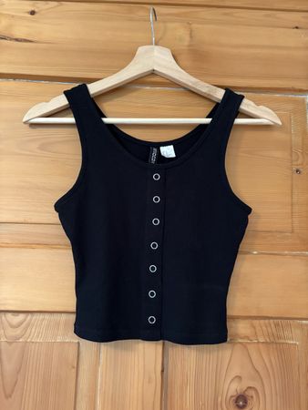 H&M Top Schwarz XS, perfekt für den Sommer!