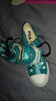 Coole FILA Chucks Gr. 37, Rock n Roll Design, Türkis
