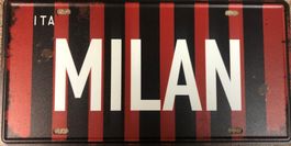 AC Mailand Ortsschild Blechschild Milan Giuseppe Meazza