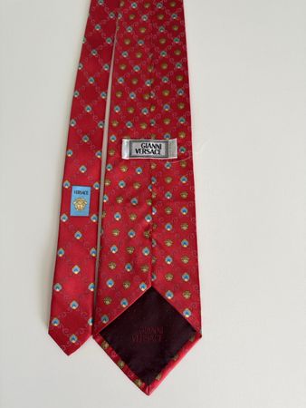 Original Versace Seide Krawatte, Rot, Top Zustand!