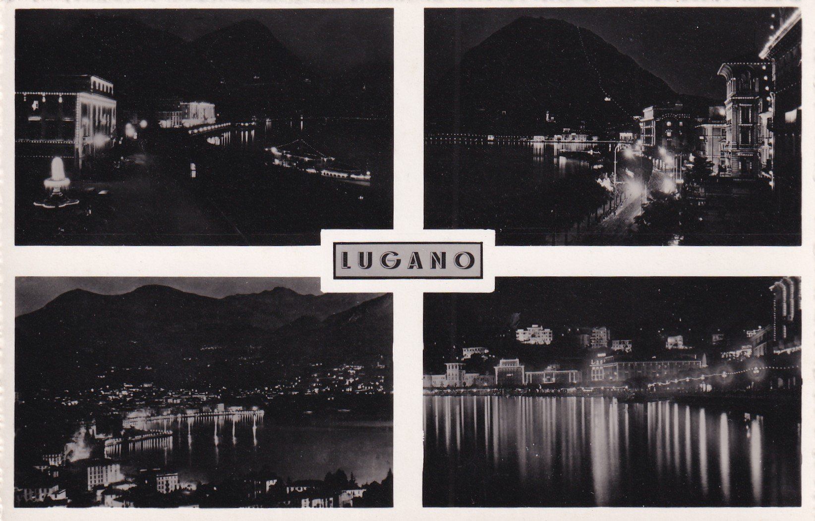 Ansichtskarten: Lugano de nuit multivues – Gebraucht aus Cormoret von Pascalll2001