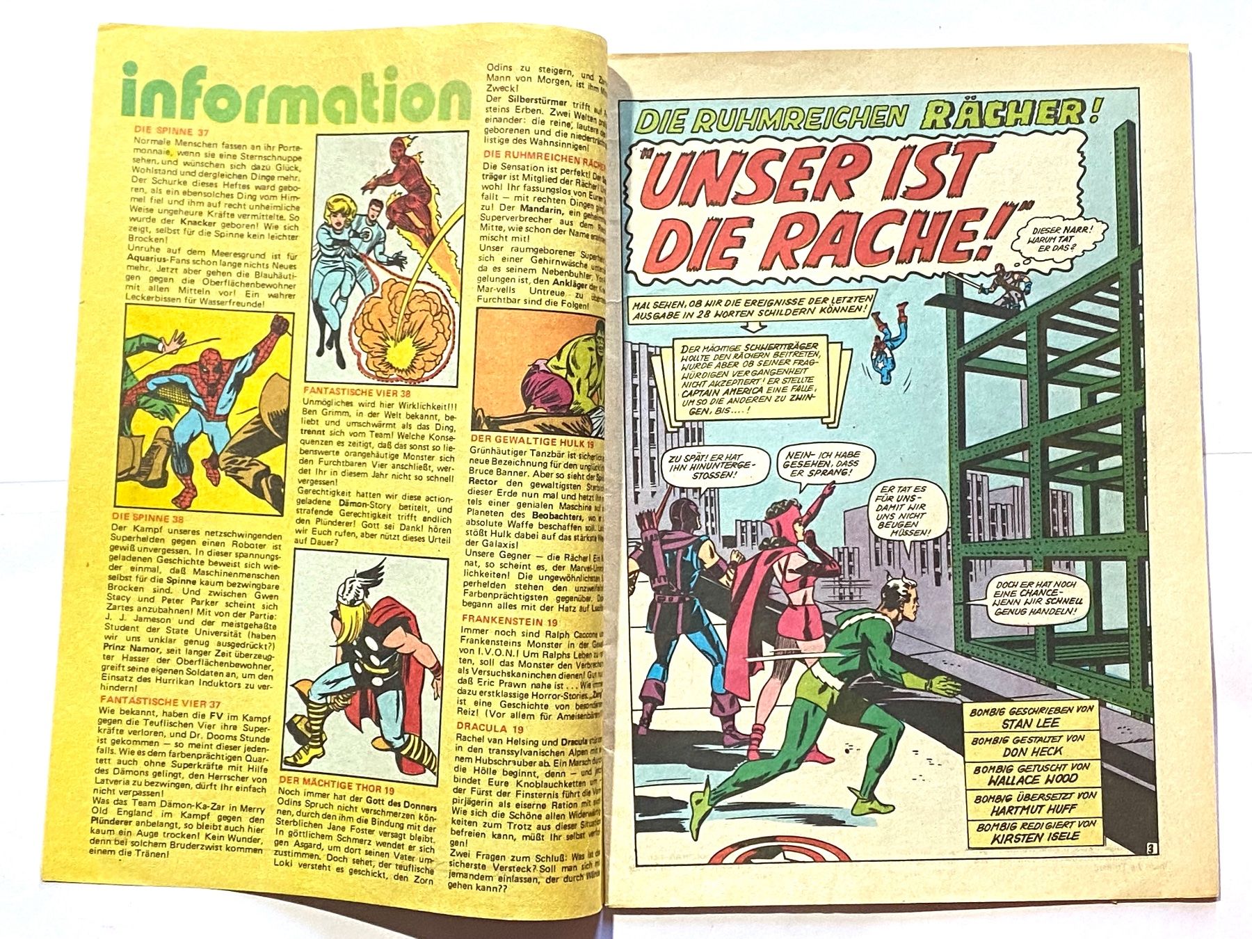 Fumetti: Die Ruhmreichen Rächer Marvel Williams, Nr. 19 Vintage Comic – Usato da Zuerich venduto da SonderArt-Wertgut 3