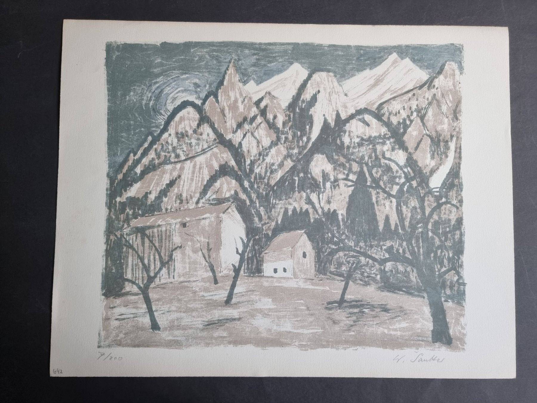 Grafica & Litografie: WALTER SAUTTER  LITHOGRAPHIE SIGNIERT NUMMERIERT – Usato da Gersau venduto da grafik-kunst 3