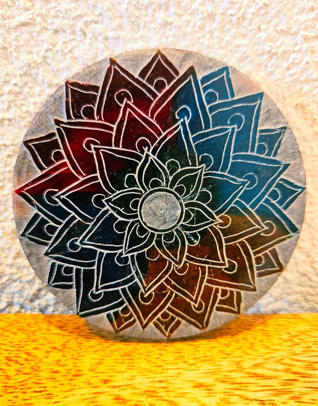 Minerali & Pietre curative: Steindose Stein Box Schatulle Speckstein Mandala Orient Asia – Usato da Birmensdorf ZH venduto da Wendepunkt... 1